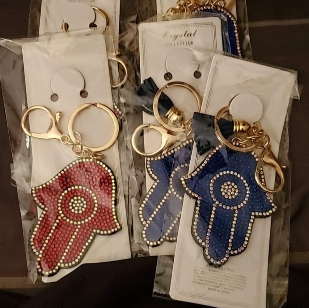 COMING SOON - Hamsa Crystal Keychain with Tassel